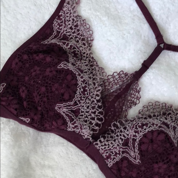 Victoria's Secret Other - Wine/Lavender Lace Bralette size Small